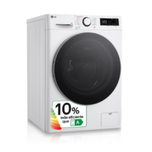 LG – Lavadora Inteligente, 10kg, 1400rpm, Carga Frontal, Clase A+, TurboWash 360º, Vapor Steam, Serie 600,