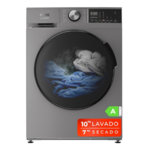 EVVO Lavadora secadora 10 kg+7 kg, Vapor, Tambor ePROTECT, 1400 rpm, Clase energética A, (10/7kg)