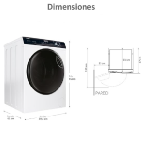 Haier I-Pro S. 3 – Lavadora Secadora, Capacidad 9 kg + 6 kg, Detector Kg, 1400 RPM