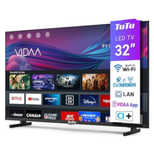 TuTu Smart TV 32 Pulgadas Ultra HD Televisión con WiFi, App Store 2024.