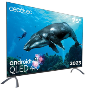 Cecotec Televisor QLED 75″ Smart TV V2. Resolución 4K UHD,Android TV 11, Google Assitant y Chromecast.