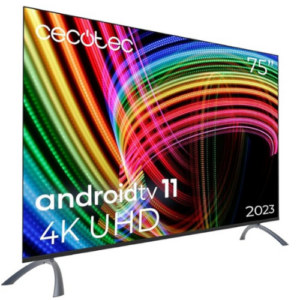 Cecotec Smart TV- LED 75″ A3 Series , 4k UHD, Android TV 11, Asistente de Voz Google y Chromecast.