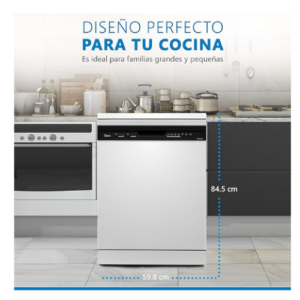 Midea Lavavajillas 60 cm+++12 servicios -libre instalación -5 Programas .