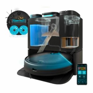 Cecotec Robot Aspirador y Friegasuelos Conga 11090 Spin Revolution Home&Wash con Base de Autovaciado